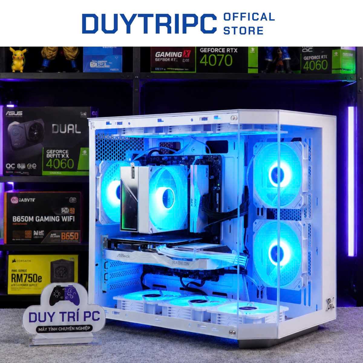 PC Gaming Ryzen 5 5500 RX 6600 8GB | RAM 16GB | SSD NVMe 512GB | Main B450 | Nguồn 650W | Case Xigmatek Cubi M Black